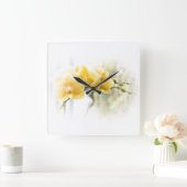 Yellow Moth Orchid in Sunshine Vierkante Klok (Huis)