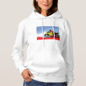 Yellow Motorcycle Womens Hodie Hoodie (Voorkant)