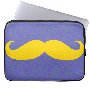 Yellow Mustache Laptop Sleeve