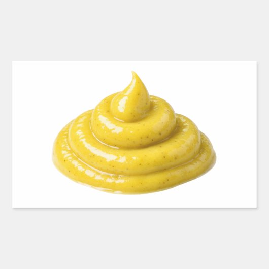 Yellow Mustard Sauce Swirl Isolated Sticker (Voorkant)