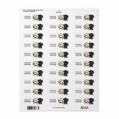 Yellow n Black Labradoodle Etiket (Full Sheet)