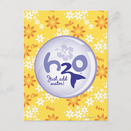 Yellow Name Pattern Briefkaart (Voorkant)