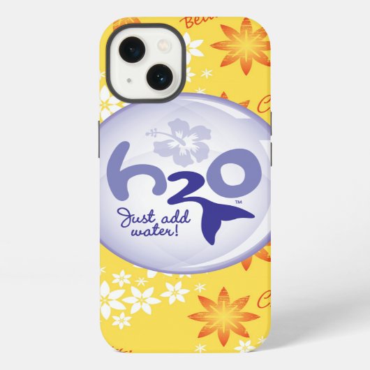 Yellow Name Pattern iPhone Hoesje (Achterkant)