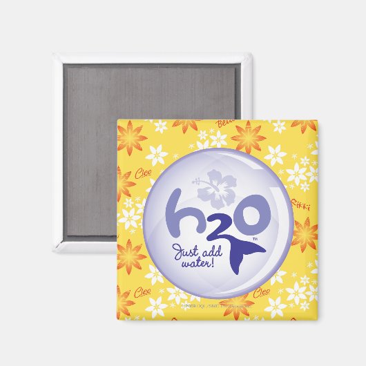 Yellow Name Pattern Magneet (Voorkant / Achterkant)