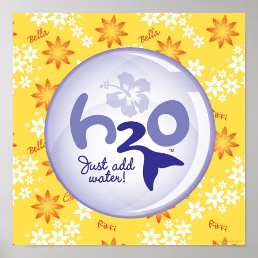 Yellow Name Pattern Poster (Voorkant)