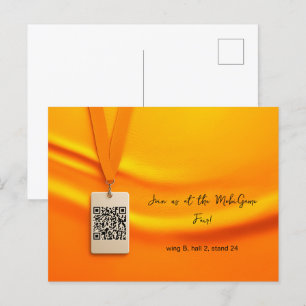 Yellow Name Tag Fair Briefkaart