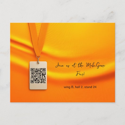 Yellow Name Tag Fair Briefkaart (Voorkant)