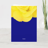 Yellow Navy Blue Floral Roos Classy Wedding (Achterkant)