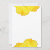 Yellow Navy Blue Floral Roos Elegant Cool Wedding Kaart (Achterkant)