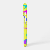 Yellow Neon Memphis Geometric 80s Design iPhone 16 Hoesje (Linkerkant)