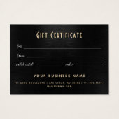 Yellow Neon Sign Art Deco Gift Voucher Visitekaartje (Achterkant)