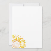 Yellow Neon Sunflower Birthday Party Kaart (Achterkant)
