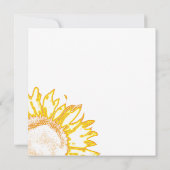 Yellow Neon Sunflower Party Invitation Kaart (Achterkant)
