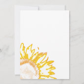 Yellow Neon Sunflower Party Invitation Kaart (Achterkant)