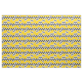 Yellow New York Taxi Cab Driver Checkerboard Stof