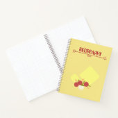 Yellow Notebook with red geometric flowers  Notitieboek (Binnen)