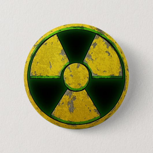 Yellow Nuke Ronde Button 5,7 Cm (Voorkant)