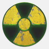 Yellow Nuke Ronde Sticker (Voorkant)