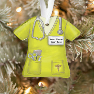Yellow Nurse Acrylic Ornament