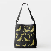 Yellow Old World Swallowtail Butterfly Black Black Crossbody Tas (Achterkant)