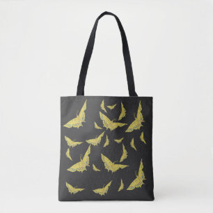 Yellow Old World Swallowtail Butterfly Black Black Tote Bag