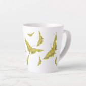 Yellow Old World Swallowtail Butterfly patroon Latte Mok (Rechterhoek)