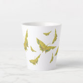 Yellow Old World Swallowtail Butterfly patroon Latte Mok (Voorkant)