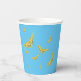 Yellow Old World Swallowtail Butterfly patroon Papieren Bekers