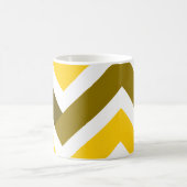 Yellow Olive Chevron Geometric Pattern Koffiemok (Center)