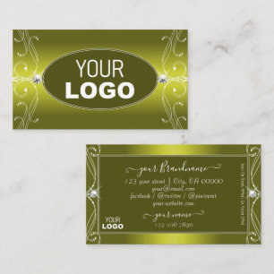 Yellow Olive Ombre  Sparkle Jewels Voeg Logo toe Visitekaartje