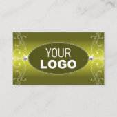 Yellow Olive Ombre  Sparkle Jewels Voeg Logo toe Visitekaartje (Voorkant)
