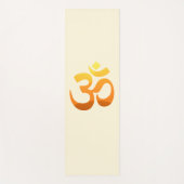 Yellow Om Mantra Yoga Mat Gold Sun Meditation (Voorkant)