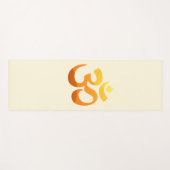 Yellow Om Mantra Yoga Mat Gold Sun Meditation (Voorkant (horizontaal))