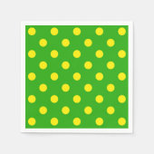 Yellow On Green Polka Dots Pattern Design  Servet (Voorkant)
