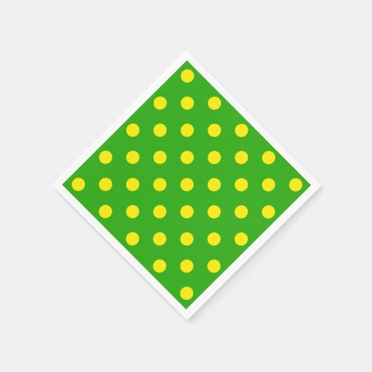 Yellow On Green Polka Dots Pattern Design  Servet (Hoek)