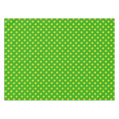 Yellow On Green Polka Dots Pattern Design Tafelkleed (Voorkant (Horizontaal))
