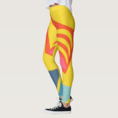 Yellow & Orange Bits ’n Pieces Abstract Leggings (Links)