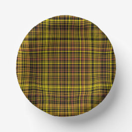Yellow Orange Black Plaid Pattern Papieren Kommen