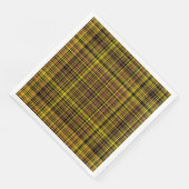 Yellow Orange Black Plaid Pattern Servet (Hoek)