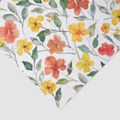 Yellow Orange Flowers Birthday Tissuepapier (Detail)