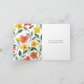 Yellow Orange Flowers Thinking of You Kaart (Binnen)
