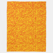 Yellow Orange Glitter Fleece Deken (Voorkant)