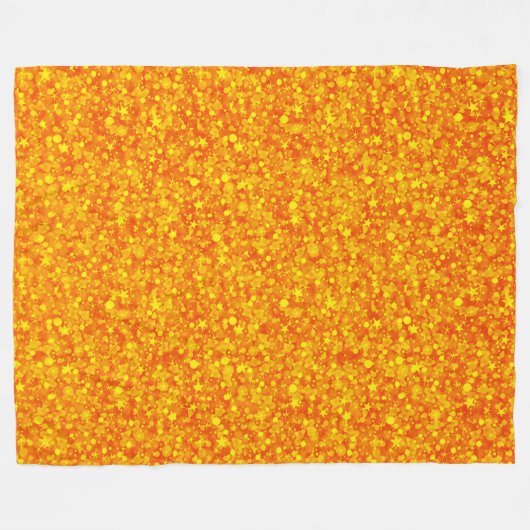 Yellow Orange Glitter Fleece Deken (Voorkant (Horizontaal))