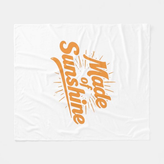 Yellow Orange Made Of Sunshine Aesthetic Fleece Deken (Voorkant (Horizontaal))