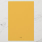 Yellow Orange Professional Modern Plain Minimalist Briefpapier (Achterkant)