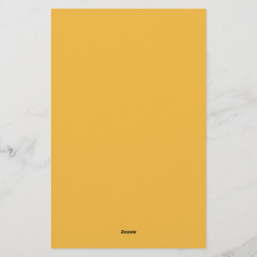 Yellow Orange Professional Modern Plain Minimalist Briefpapier (Achterkant)