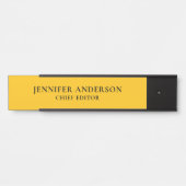 Yellow Orange Professional Modern Plain Minimalist Deurbordje (Voorkant)