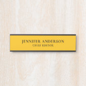 Yellow Orange Professional Modern Plain Minimalist Deurbordje (Voorkant)
