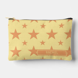 Yellow Orange Stars Pattern Constellation Pencil Etui