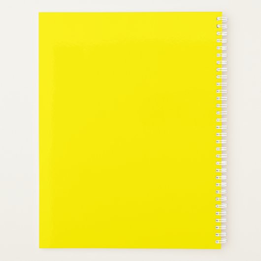 Yellow Orb Weaver Spider School Klaslokaal Planner (Achterkant)